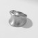 Ring Metal "Trend" matte, concave, color silver, size 17