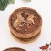 Casket "Horses", round, birch bark, mix