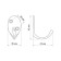 Hook furniture tundra TKO004, one -rod, gold, 10 pcs