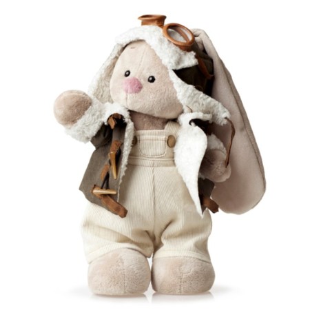 Soft toy "Bunny mi in a pilot jacket", 32 cm-2