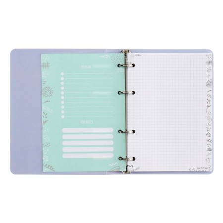 A notebook on the rings A5, 100 sheets in the Meshu Neko cage, cover coated cardboard, matte lamination, foil embossing-4
