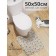 The toilet rug "Festive fox", anti -slip, size 50x50 cm