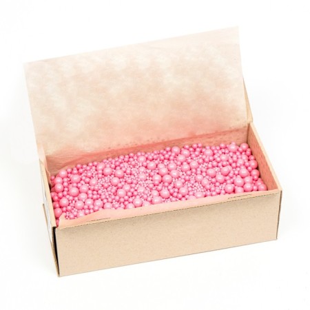 Sprinking confectionery with a soft center "Pearls", Pink, 1.5 kg-2