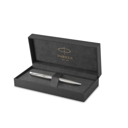 Ballpoint pen Parker Sonnet Core Stainess Steel Ct M, silver matte, black ink (1931512)-1