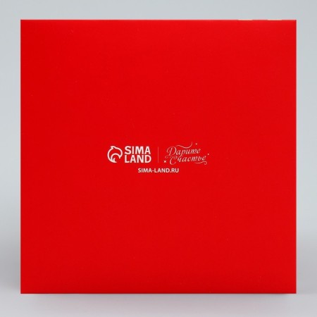 Folding box for a small cake "New Year's gift", 15 x 15 x 18 cm, New Year-5