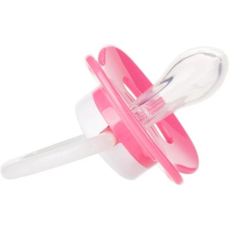 Silicone dummy Canpol Babies Bunny & Company, symmetrical, from 0-6 months, pink color-1