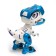 The robot dinosaur "Dinobot" IQ Bot, interactive: reacts to touch, sound, light, metal, on batteries, white