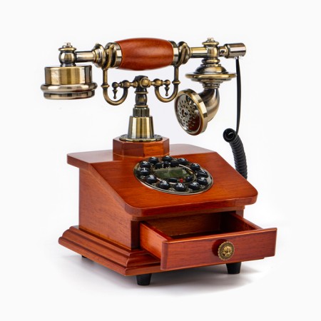 Retro-telephone "Strict", 17 x 17 x 26 cm, tree-1