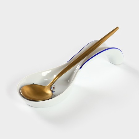 Porcelain spoon Porcelain "Geese", 20 cm, mix-3