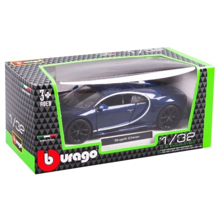 BBURAGO Bugatti Chiron, Die-Cast, 1:32, Dark blue color-8