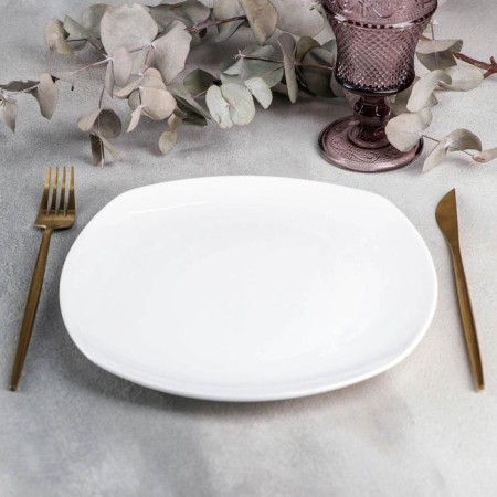Porcelain dining Porcelain Wilmax ilona, ​​D = 24.5 cm, white color-1