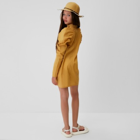 Платье детское MINAKU: Cotton collection цвет горчица, рост 146-17