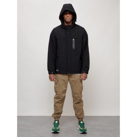 Male spring jacket, size 52, black color-8