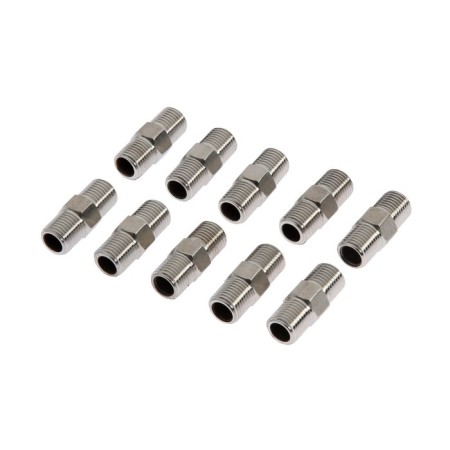 Nipple Zein, 1/4 ", external thread, stainless steel, packing 10 pcs.