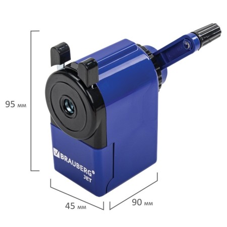 Mechanical BRAUBERG JET, Metal mechanism, blue-10