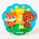 Baby cloth for teeth for teeth on a suction cup "Forest Friends", 3 minutes