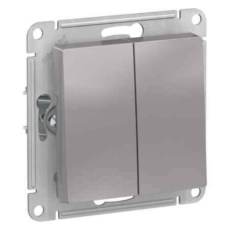 Switch Se Atlasdesign, 10 A, 2 keys, CC. 5, mechanism, aluminum color-1