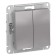Switch Se Atlasdesign, 10 A, 2 keys, CC. 5, mechanism, aluminum color