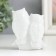 Souvenir Ceramics "Eagle owl with an owl on the house" White with gold 7.5 cm