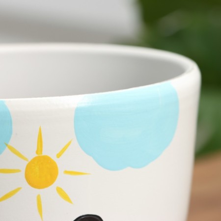 Flower Pot "Best Friend" White, 2.4 liters-3