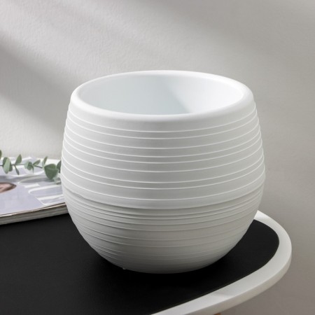 Pot for flowers "Japan", 3 l, white color-1
