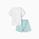 Costume: T-shirt and shorts crumb I Dino, height 86-92 cm, blue/white
