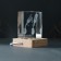 Souvenir glass backlight "Rectangle. Glass and wine" Tree, USB 7x7x10