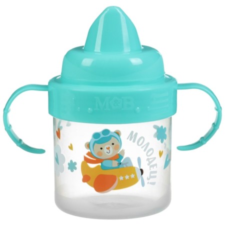 Children's player with hard -nose “Bear”, 150 ml., With pens, Biryuzovoy color-4
