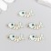 Decor for creativity metal, enamel "Skeleton of fish" with white and white 2x0.8 cm