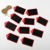 Cretaceous price tag "suspended" 7 × 4, tag, (packaging 10 pcs.), Black-red color