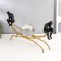 Souvenir metal, glass "Thinkers" black with gold 25x39x7 cm