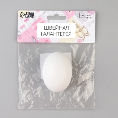 Clay egg, 4 × 4 × 6 cm, white color-3