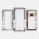 Carty clock is wall, modular, “pair of swans”, silent, 60 x 80 cm, triptych