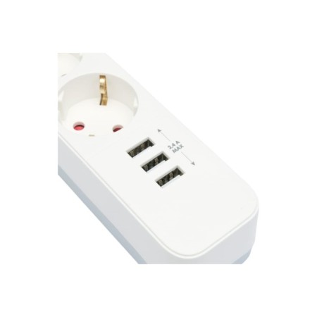 Сетевой фильтр Гарнизон 2.0 Мультипорт EPS-4-U3-W-4, 4 р, 10А, 3xUSB, 4м, ур.защиты 2+, белы 1034186-6