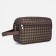 Lightning cosmetic bag, external pocket, brown color