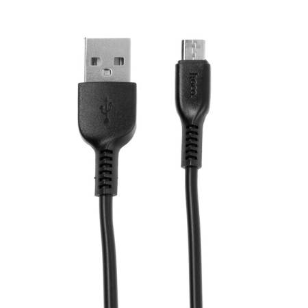 Hoco X13, microUSB cable - USB, 2.4 A, 1 m, PVC braid, black-1