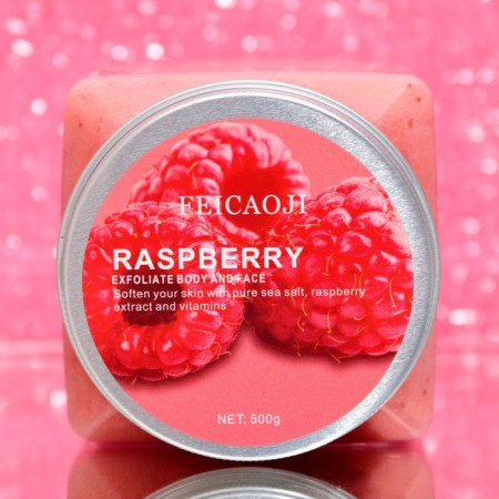Cream-scrub for body renewing with raspberry 500 ml-2