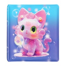 Notebook Gift Book 96l, Line, Color Block, PVC Cat cover 3D (9.5x10.5cm)