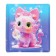 Notebook Gift Book 96l, Line, Color Block, PVC Cat cover 3D (9.5x10.5cm)