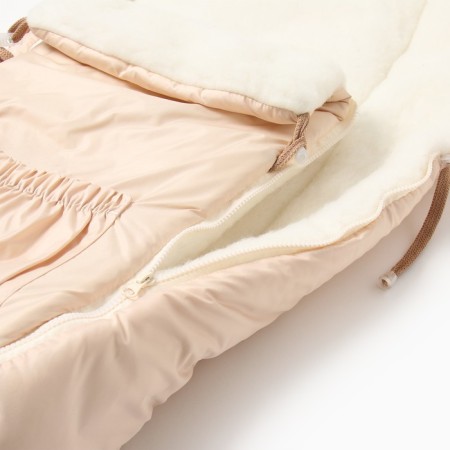 Children's envelope on fur, beige color, height 56-62 cm-2