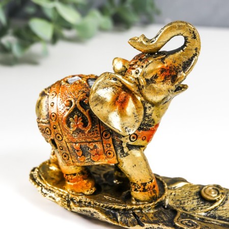 Polystone souvenir with a stand under the incense "Elephant on the Fel" 4.7x17.5x8 cm-3