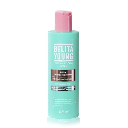 Washing gel Bielita Young "Optimal Cleansing", with microgranuli, 200 ml
