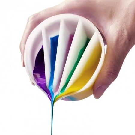 Silicone glass for fluid art, 5 sections-1