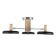 Julia chandelier 3XLED 72W 3000-6000K black-chromium 62x62x22 cm