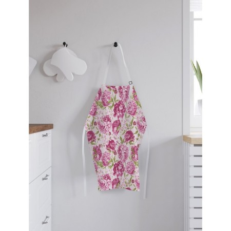 Apron of a kitchen with a photo print "Bright flowers", adjustable, size OS-1