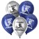 Shar Latex 12 “Happy Birthday, Hockey player, set of 15 pcs., Silver color, i.e.