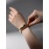 The cuff bracelet "Volume", metal, silver-golden color
