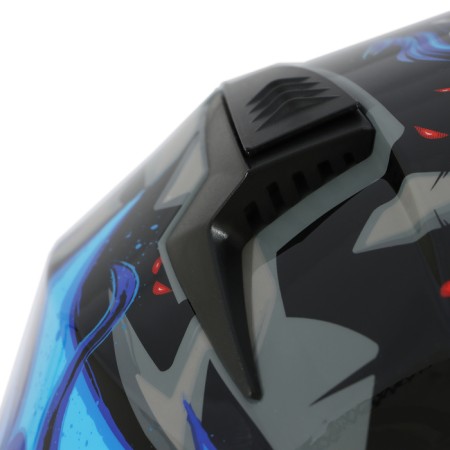 The helmet integral with two visors, size L (59-60), BLD-M67E model, black and blue-11