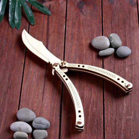 Wooden souvenir "Butterfly knife"-1