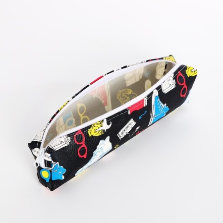 Cosmetic bag-penete on zipper, black color-2